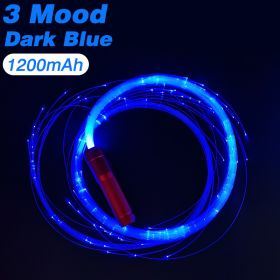 Disco Dance Whip Party 360¬∞ Swivel LED Fiber Optic Whip Rechargeable Fiber Dancing Whips Glowing Light Sparkle Flow Toys Music - CN - dark blue