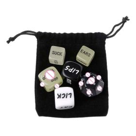 Glow In Dark Erotic Love Dice Toys Adult Couple Lovers Party Fun Games Aid Sex Toy Valentines Day Gift for Boyfriend Girlfriend - 6PCS With bag