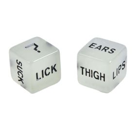 Glow In Dark Erotic Love Dice Toys Adult Couple Lovers Party Fun Games Aid Sex Toy Valentines Day Gift for Boyfriend Girlfriend - 2PCS